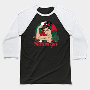 Mexican Girl Baseball T-Shirt